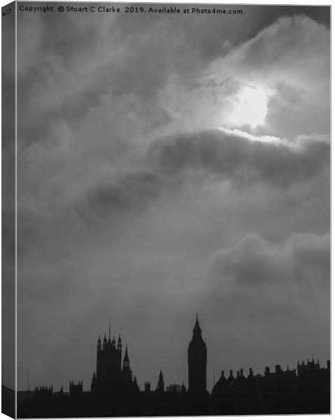 London silhouette Canvas Print by Stuart C Clarke