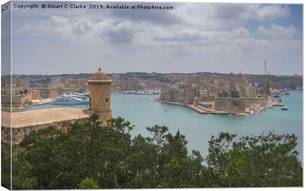 Valetta, Malta Canvas Print by Stuart C Clarke