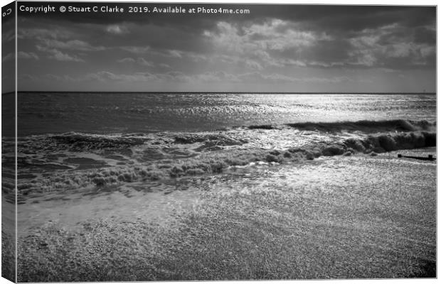 Stormy seas Canvas Print by Stuart C Clarke