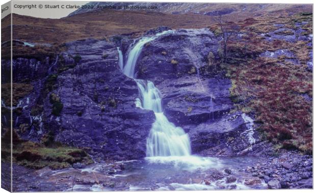 Waterfall Canvas Print by Stuart C Clarke