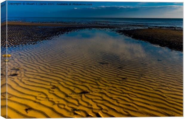 Ripples in the sand Canvas Print by Stuart C Clarke