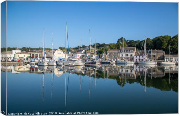 Sunny Padstow Harbour Canvas Print by Kate Whiston