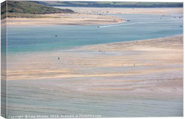 Low Tide, Little People Canvas Print by Kate Whiston