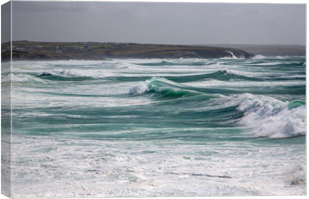 Waves oceanbeach Canvas Print by Kate Whiston