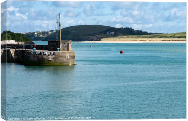 Padstow's Outer Quay Canvas Print by Kate Whiston