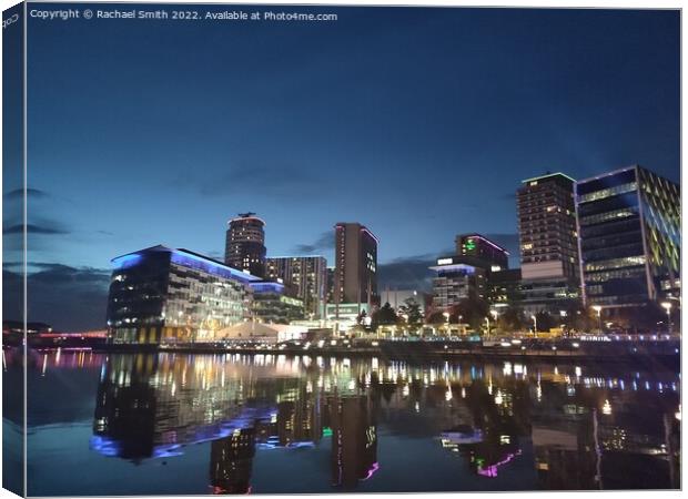 Night in Media City  Canvas Print by Rachael Smith