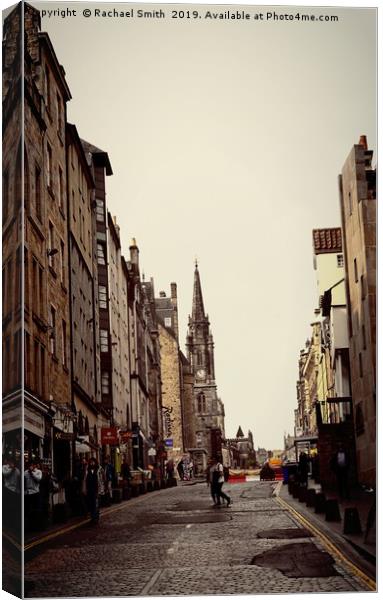 Sunglow Edinburgh Canvas Print by Rachael Smith