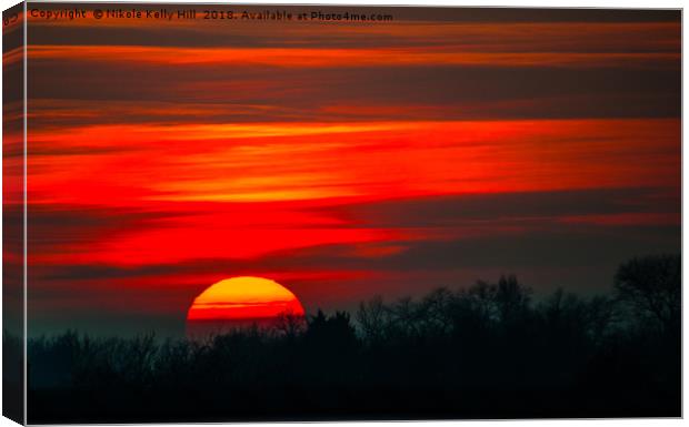 Red Sunset Canvas Print by NKH10 Photography