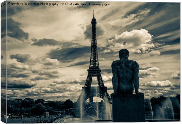 View at the Eiffel Tower from the Trocadero Garden Canvas Print by NKH10 Photography
