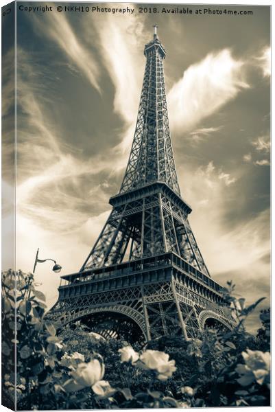 View at the Eiffel Tower  Canvas Print by NKH10 Photography