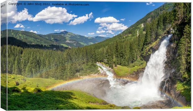 The Krimml Waterfalls in Austria Canvas Print by John Stuij