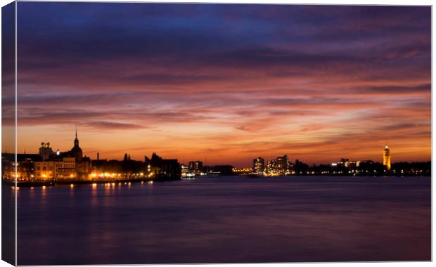 Dordrecht after sunset Canvas Print by John Stuij