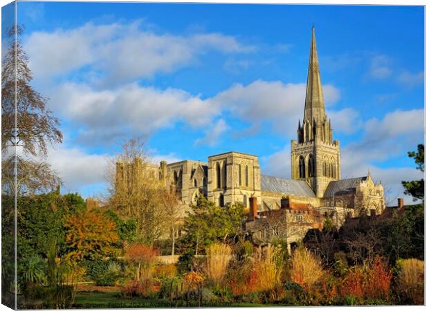 Chichester Cathedral Canvas Print by Carolyn Brown-Felpts