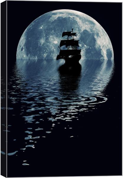 Pirate Moon Canvas Print by DarkSide Imaging