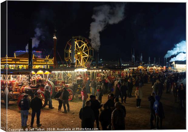 A Night at The Steam Fair Canvas Print by Jeff Talbot