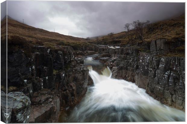 River Etive Waterfall Canvas Print by Robert McCristall