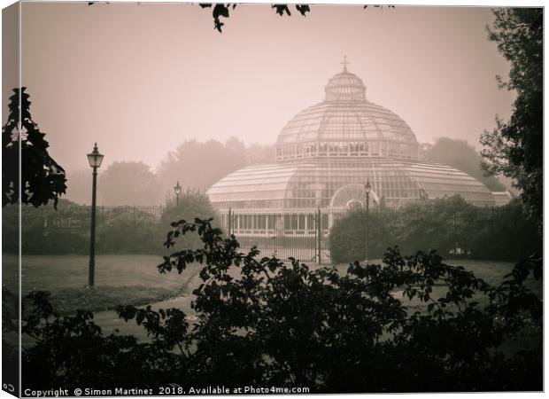 At the Victorian-Era Palm House, in Sefton Park Canvas Print by Simon Martinez