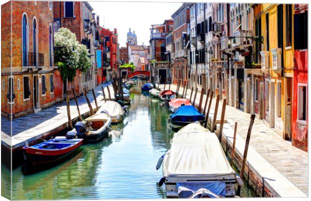 Venice back water, Italy Canvas Print by Robin Clarke