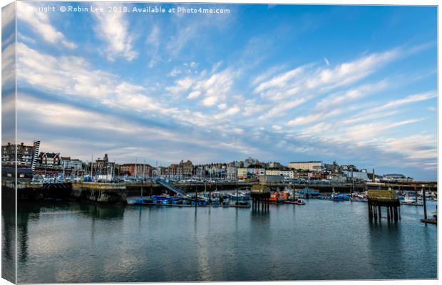 The Royal Harbour of Ramsgate late evening Canvas Print by Robin Lee