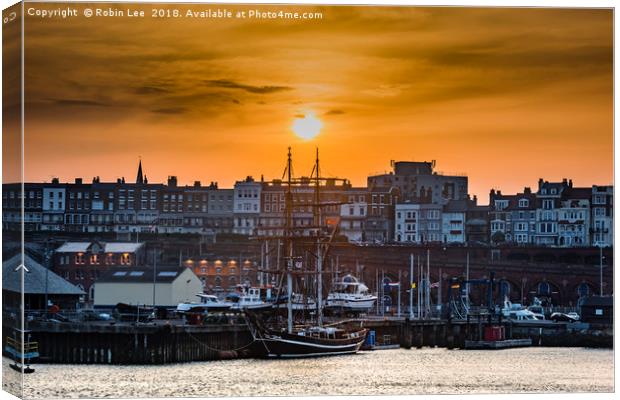 Eye of The Wind moored in Ramsgate Harbour Canvas Print by Robin Lee
