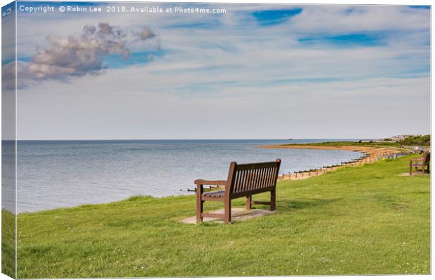 Looking over the Bay at Tankerton in Kent Canvas Print by Robin Lee