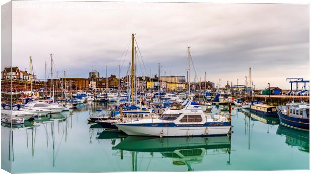 Boats in Ramsgate Marina Canvas Print by Robin Lee