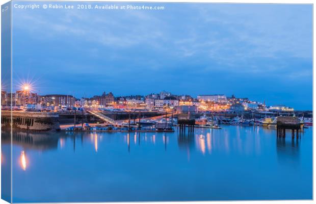 Twilight Ramsgate Royal Harbour Canvas Print by Robin Lee