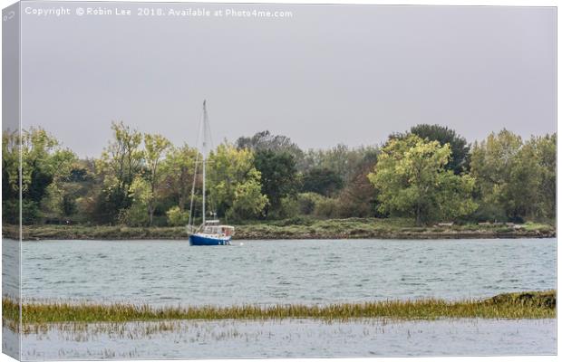 At Anchor on the River Medway Canvas Print by Robin Lee