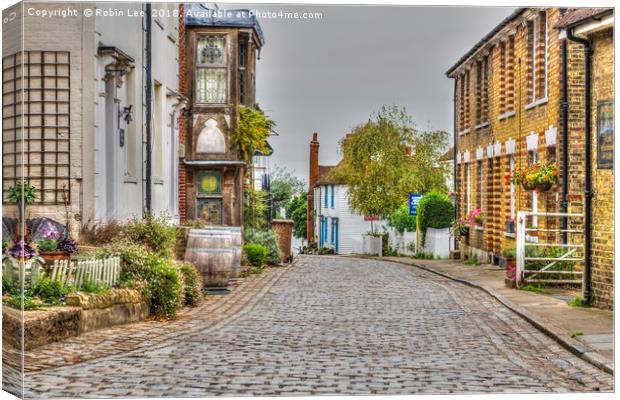 Upnor Village Cobbled Street Canvas Print by Robin Lee