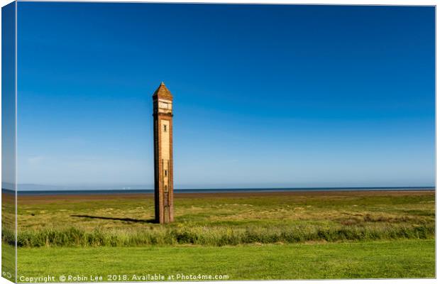 Rampside Lighthouse Cumbria Canvas Print by Robin Lee