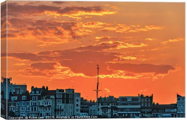 Sunset over Ramsgate in Kent Canvas Print by Robin Lee