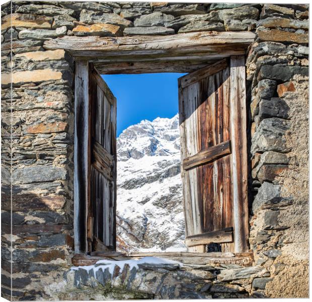 Door to the mountains Canvas Print by Paolo Seimandi