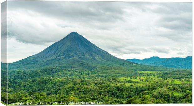 A clear view of Arenal Volcano and the surrounding Canvas Print by Chris Rabe