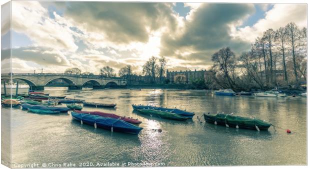 The Thames flowing through Richmond-Upon-Thames Canvas Print by Chris Rabe