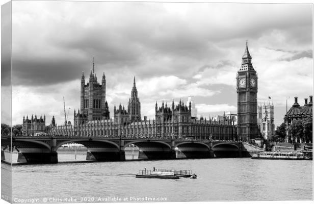 Houses of Parliament and Big Ben Canvas Print by Chris Rabe