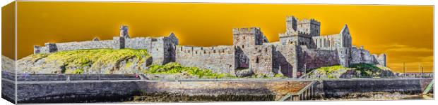 Peel Castle, Isle of Man with Polarized Filter Canvas Print by Paul Smith