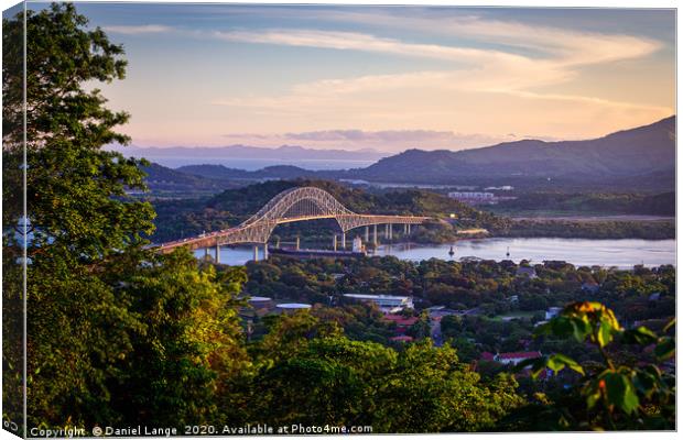 Container ship passing through Panama canal  Canvas Print by Daniel Lange