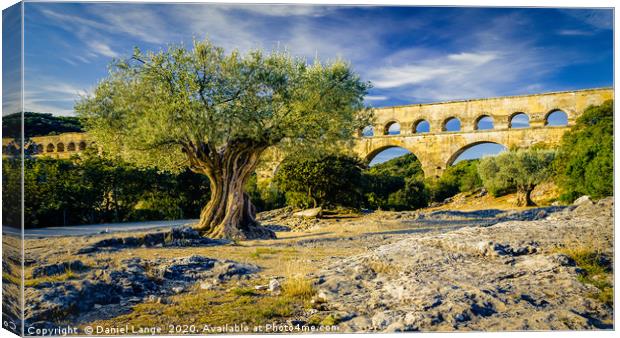 The Pont du Gard in France Canvas Print by Daniel Lange