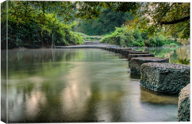 Stepping Stones Canvas Print by Martin Bowra