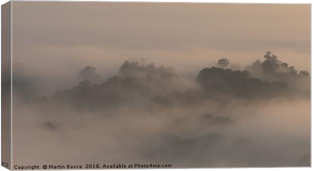 Abstract of early morning mist. Canvas Print by Martin Bowra