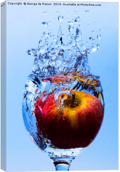 Cider Apple Splash Canvas Print by George de Putron