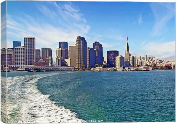 USA, California, San Francisco skyline from sea Canvas Print by Luisa Vallon Fumi