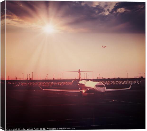 Airport sunset Canvas Print by Luisa Vallon Fumi