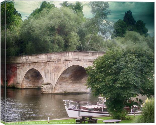 Henley Bridge on river Thames Canvas Print by Luisa Vallon Fumi