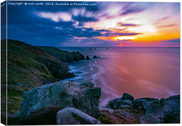 lands End sunset Canvas Print by nick smith