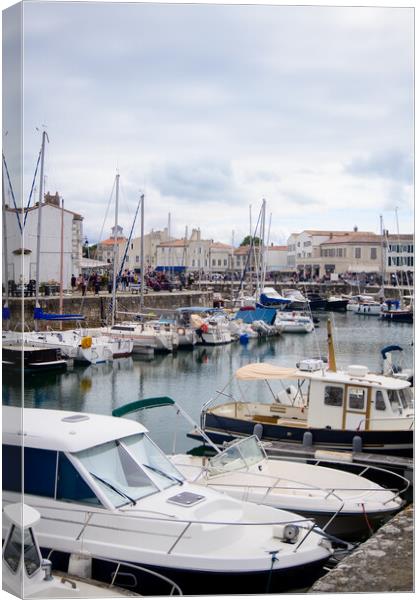 View on the harbor of Saint-Martin-de-Ré Canvas Print by youri Mahieu