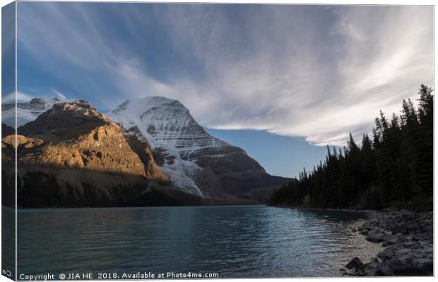 Mt. Robson Canvas Print by JIA HE