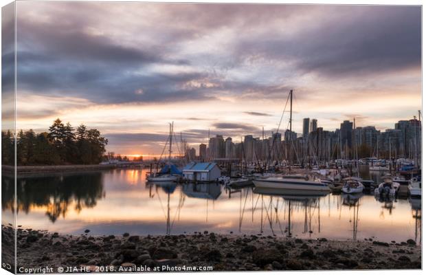 Vancouver morning Canvas Print by JIA HE