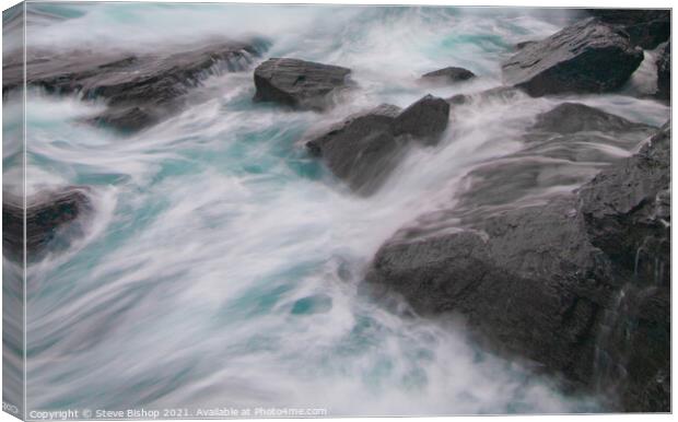 Tidal cascade Canvas Print by Steve Bishop