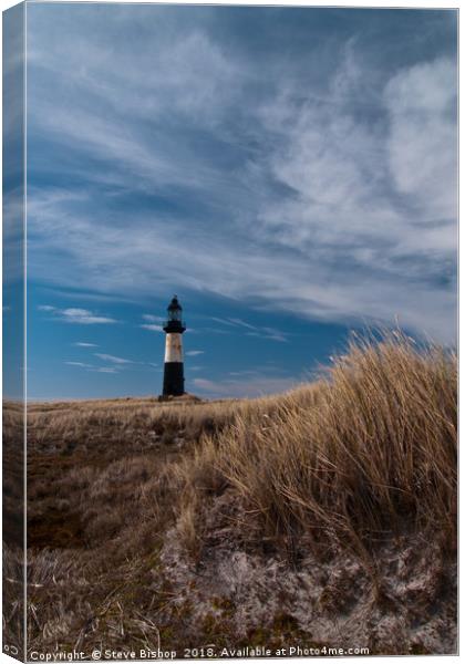 Cape Pembrooke Lighthouse - Falkland Islands. Canvas Print by Steve Bishop